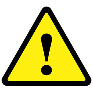 Yellow triangle with exclamation point symbol