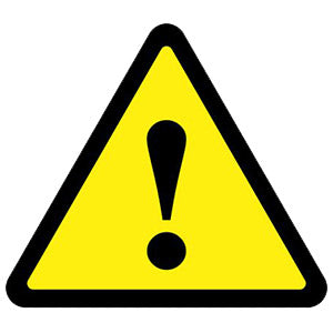 Yellow triangle with exclamation point symbol