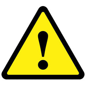 Yellow triangle with exclamation point symbol
